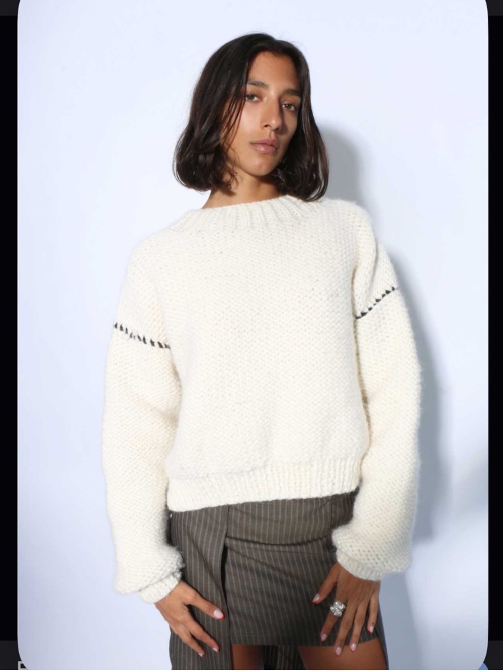 Frisson Knits Deconstructed Chunky Knit Sweater